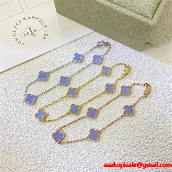 ブレスレット VCA ヴァン ヴァン クリーフ＆アーペル コピー ブルー シェル調 ゴールド 爽やか フェミニン