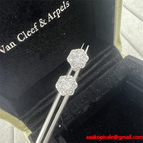 フラワーモチーフ VCA ヴァン ヴァン クリーフ＆アーペル コピー ピアス ダイヤ調 ゴールド フォーマル対応