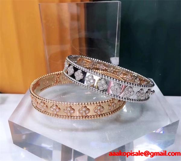 VCA ヴァン ヴァン クリーフ＆アーペル コピー フラワー バングル ゴールド 限定入荷 クラシカル エレガント