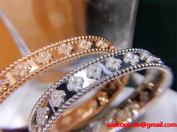 VCA ヴァン ヴァン クリーフ＆アーペル コピー フラワー バングル ゴールド 限定入荷 クラシカル エレガント