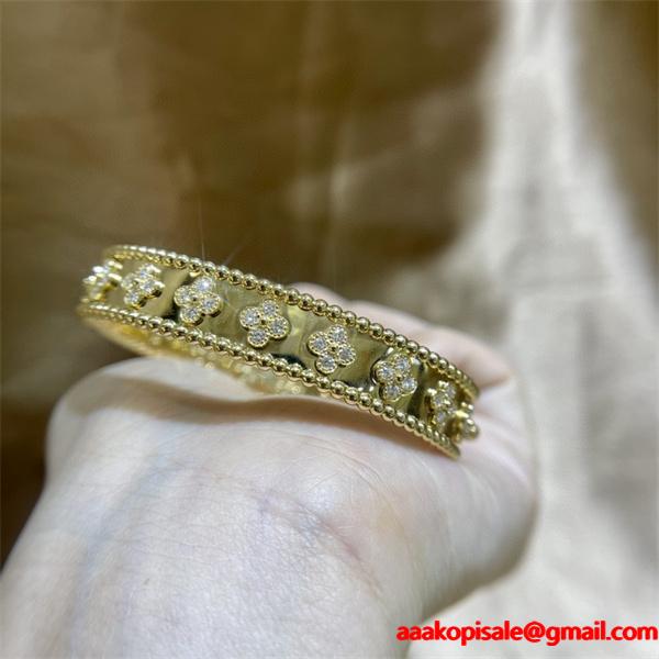 VCA ヴァン ヴァン クリーフ＆アーペル コピー フラワー バングル ゴールド 限定入荷 クラシカル エレガント