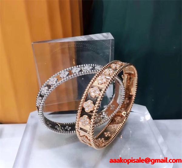 VCA ヴァン ヴァン クリーフ＆アーペル コピー フラワー バングル ゴールド 限定入荷 クラシカル エレガント