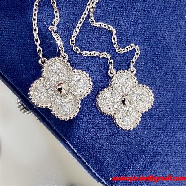 クローバー ネックレス シルバー 繊細 きらめき 在庫僅少 VCA ヴァン ヴァン クリーフ＆アーペル コピー