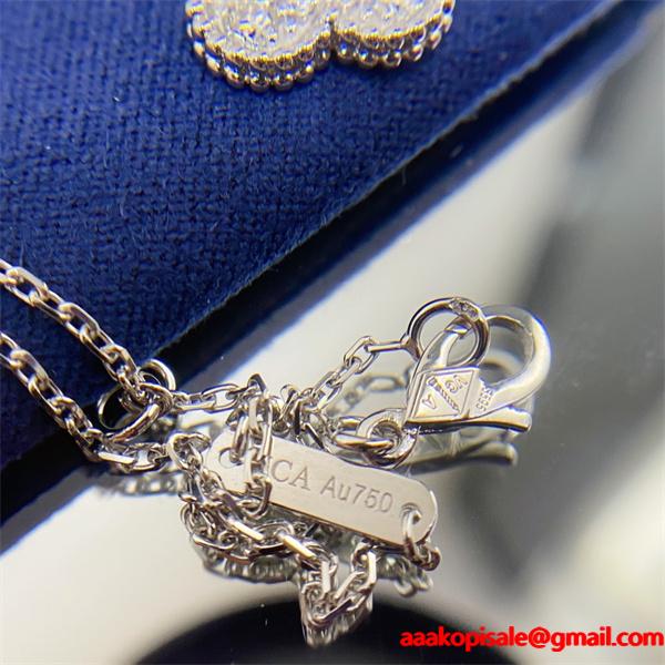 クローバー ネックレス シルバー 繊細 きらめき 在庫僅少 VCA ヴァン ヴァン クリーフ＆アーペル コピー