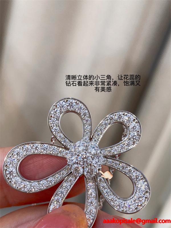 VCA ヴァン ヴァン クリーフ＆アーペル コピー フラワーモチーフ ネックレス ダイヤ調 華麗 存在感 希少