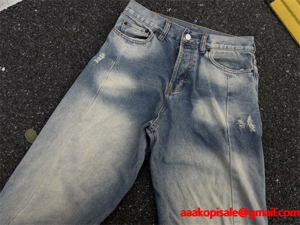 デニムパンツ ACNE STUDIO アクネ ストゥディオズ コピー ヴィンテージ加工 ブルー 風合い重視 売れ筋