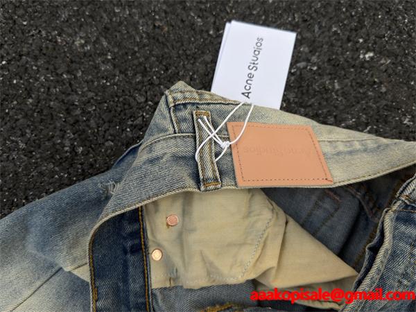 デニムパンツ ACNE STUDIO アクネ ストゥディオズ コピー ヴィンテージ加工 ブルー 風合い重視 売れ筋