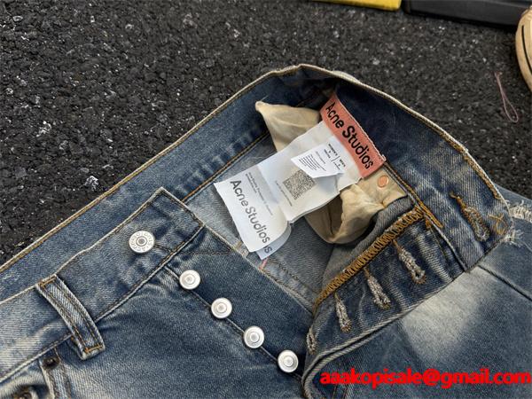 デニムパンツ ACNE STUDIO アクネ ストゥディオズ コピー ヴィンテージ加工 ブルー 風合い重視 売れ筋