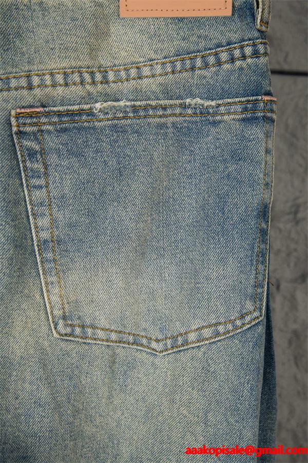 ACNE STUDIO アクネ ストゥディオズ 偽物 デニムパンツ フェード加工 ブルー 立体シルエット 入手困難