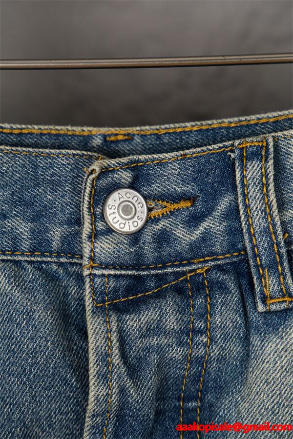 ACNE STUDIO アクネ ストゥディオズ 偽物 デニムパンツ フェード加工 ブルー 立体シルエット 入手困難