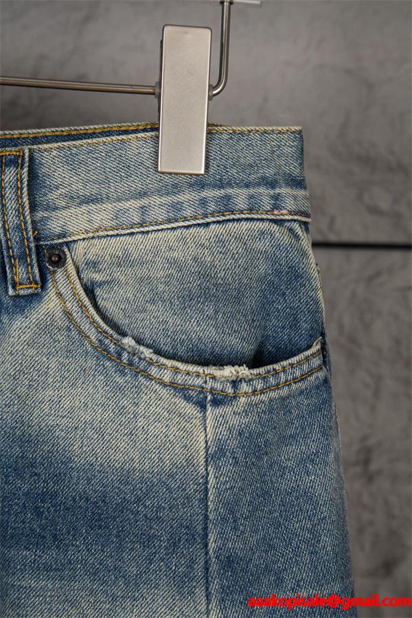 ACNE STUDIO アクネ ストゥディオズ 偽物 デニムパンツ フェード加工 ブルー 立体シルエット 入手困難