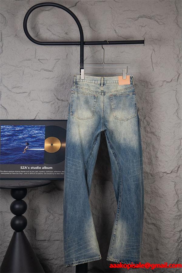 ACNE STUDIO アクネ ストゥディオズ 偽物 デニムパンツ フェード加工 ブルー 立体シルエット 入手困難
