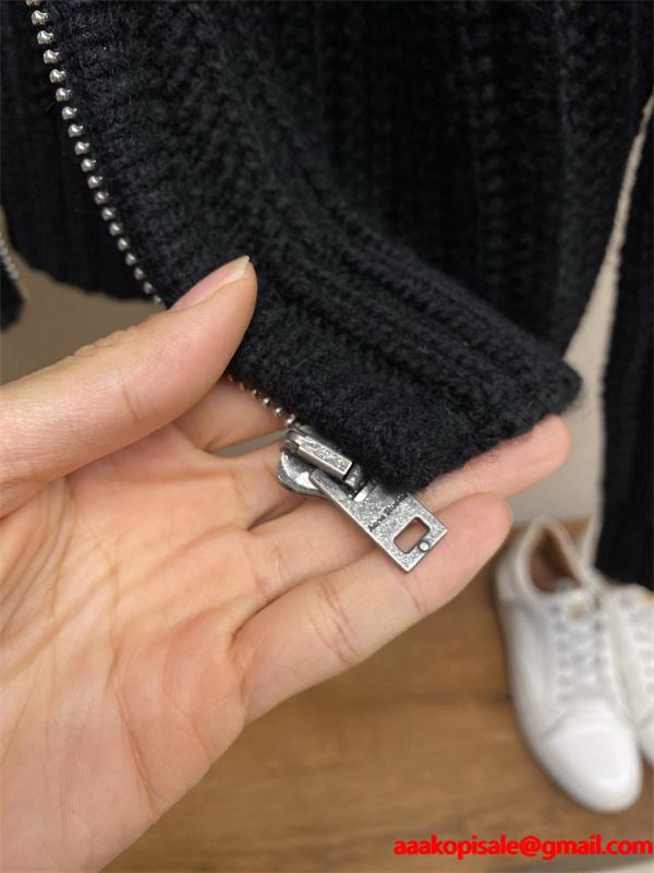 ACNE STUDIO アクネ ストゥディオズ スーパーコピー バックロゴ ニット ブラック 2025秋冬 存在感 希少