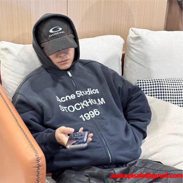 秋冬 人気 ブラック ロゴ ACNE STUDIOS アクネ ストゥディオズ コピー スウェット 新作 定番