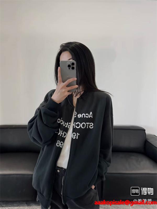 秋冬 人気 ブラック ロゴ ACNE STUDIOS アクネ ストゥディオズ コピー スウェット 新作 定番