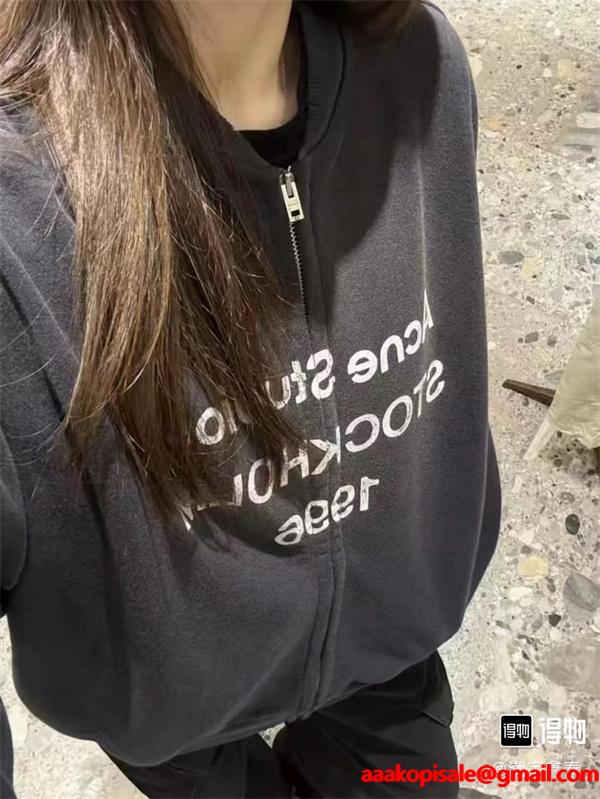 秋冬 人気 ブラック ロゴ ACNE STUDIOS アクネ ストゥディオズ コピー スウェット 新作 定番