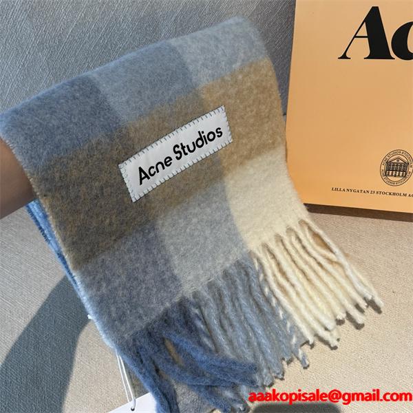存在感 マルチカラー ロゴ ACNE STUDIOS アクネ ストゥディオズ コピー  マフラー レア