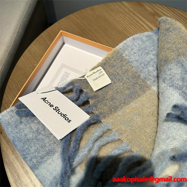 存在感 マルチカラー ロゴ ACNE STUDIOS アクネ ストゥディオズ コピー  マフラー レア