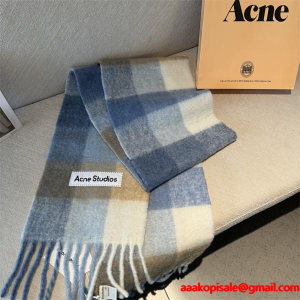 存在感 マルチカラー ロゴ ACNE STUDIOS アクネ ストゥディオズ コピー  マフラー レア