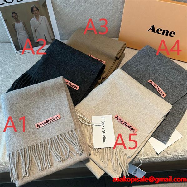 ACNE STUDIOS アクネ ストゥディオズ コピー  秋冬 快適 グレー系 ロゴ マフラー 柔らか