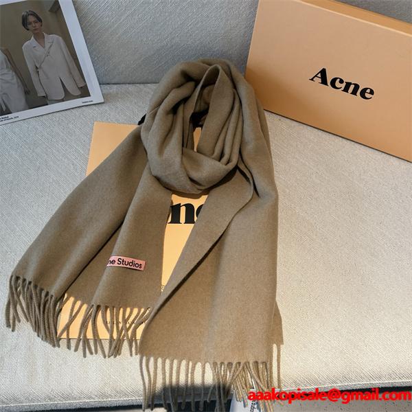 ACNE STUDIOS アクネ ストゥディオズ コピー  秋冬 快適 グレー系 ロゴ マフラー 柔らか