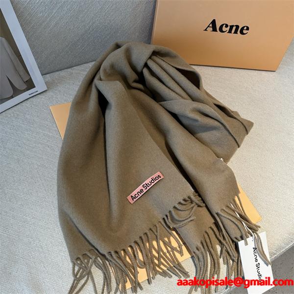 ACNE STUDIOS アクネ ストゥディオズ コピー  秋冬 快適 グレー系 ロゴ マフラー 柔らか