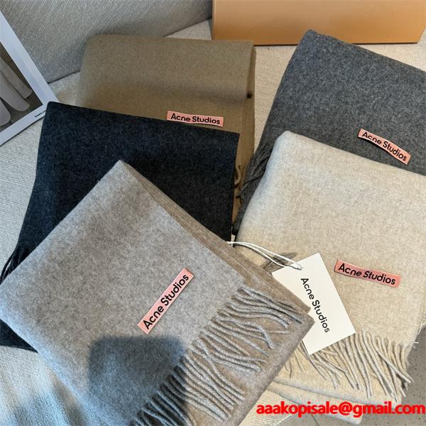 ACNE STUDIOS アクネ ストゥディオズ コピー  秋冬 快適 グレー系 ロゴ マフラー 柔らか