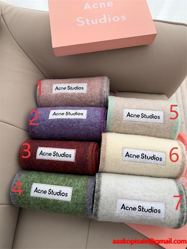 ACNE STUDIOS アクネ ストゥディオズ コピー  秋冬 落ち着き ベージュ ロゴ マフラー ナチュラル