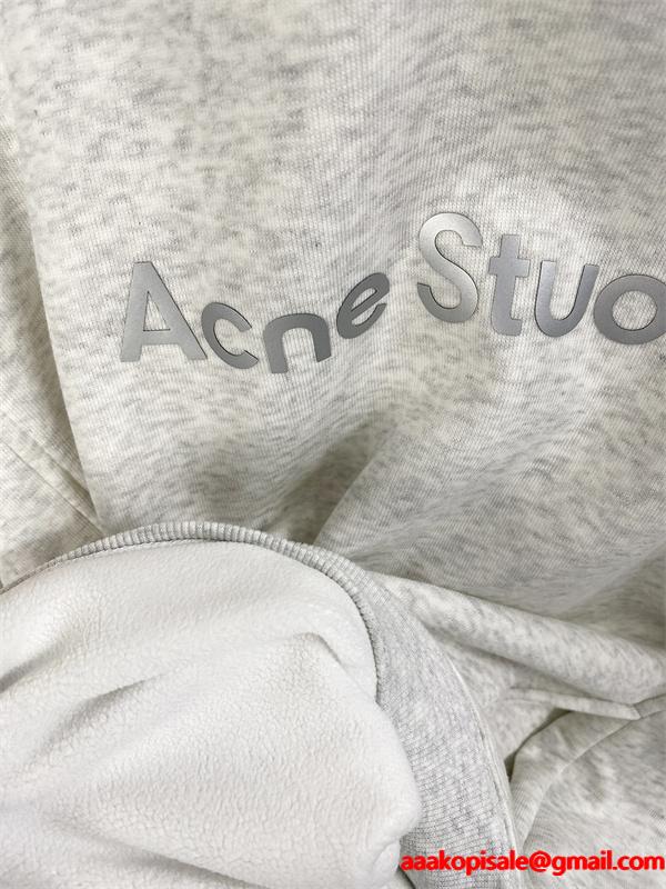ACNE STUDIOS アクネ ストゥディオズ コピー シンプル ブラック ロゴ パーカー カジュアル