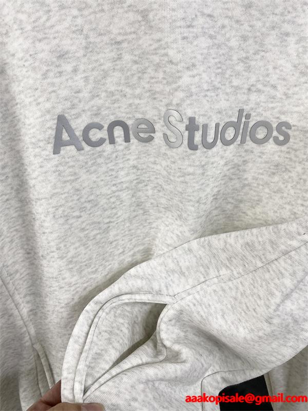 ACNE STUDIOS アクネ ストゥディオズ コピー シンプル ブラック ロゴ パーカー カジュアル
