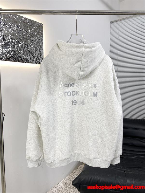 ACNE STUDIOS アクネ ストゥディオズ コピー シンプル ブラック ロゴ パーカー カジュアル