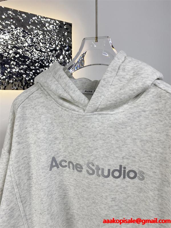 ACNE STUDIOS アクネ ストゥディオズ コピー シンプル ブラック ロゴ パーカー カジュアル