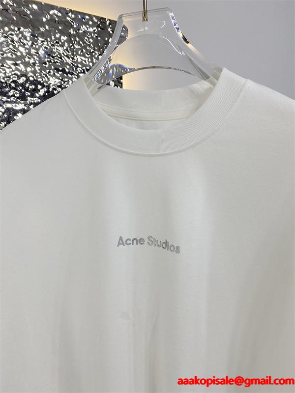 秋冬 上品 ブラック ロゴ ACNE STUDIOS アクネ ストゥディオズ コピー ロングTシャツ 洗練感