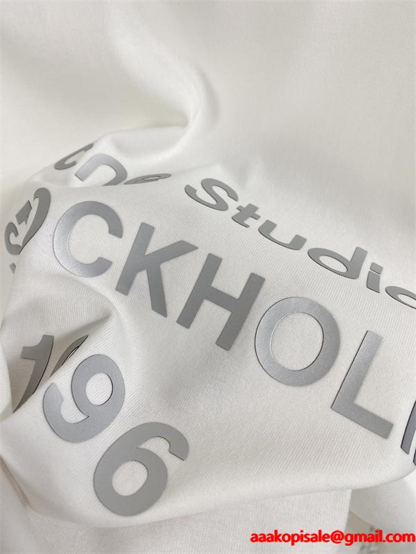 秋冬 上品 ブラック ロゴ ACNE STUDIOS アクネ ストゥディオズ コピー ロングTシャツ 洗練感
