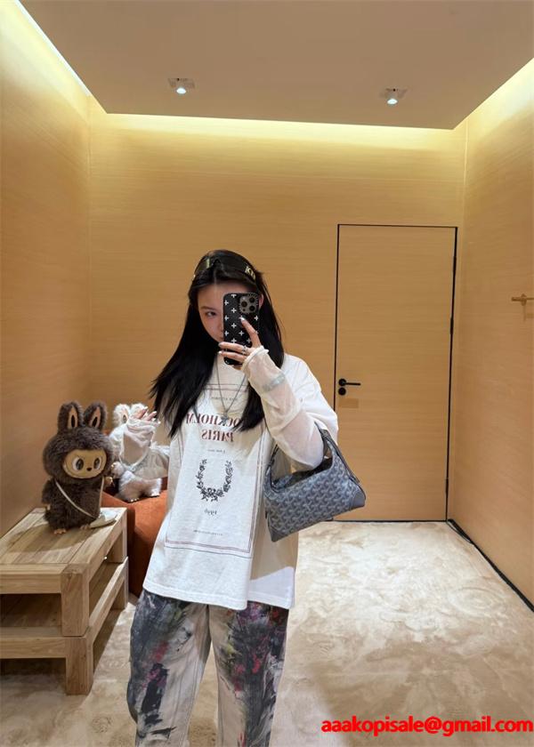 ACNE STUDIOS アクネ ストゥディオズ コピー 雰囲気 ホワイト グラフィック ロングTシャツ こなれ感  