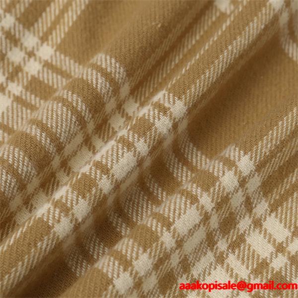 2025秋冬対応 起毛 キャメル チェック シャツ おすすめ MIUMIU ミュウミュウ コピー