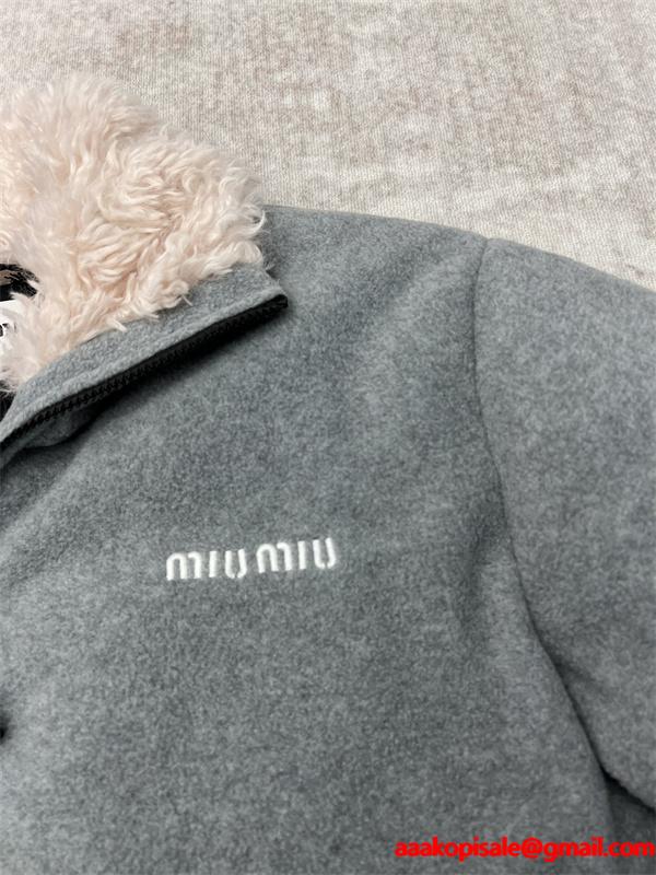 MIUMIU ミュウミュウ コピー 秋冬 もこもこ ダークブラウン ボア