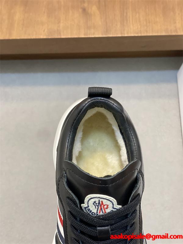 MONCLER 激安 Promyx Space ハイカットスニーカー メンズ レディース 羊毛ライニング 厚底 レザースニーカー 撞色デザイン