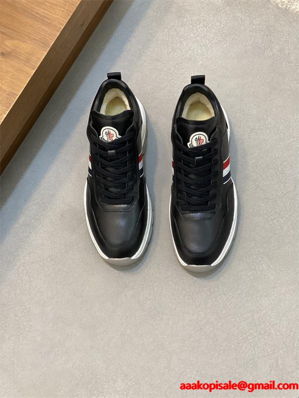 MONCLER 激安 Promyx Space ハイカットスニーカー メンズ レディース 羊毛ライニング 厚底 レザースニーカー 撞色デザイン