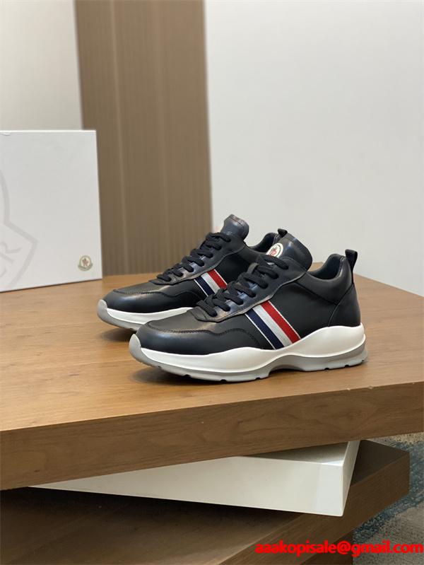 MONCLER 激安 Promyx Space ハイカットスニーカー メンズ レディース 羊毛ライニング 厚底 レザースニーカー 撞色デザイン