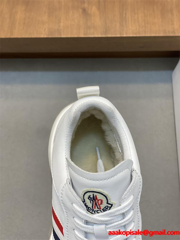 MONCLER 激安 Promyx Space ハイカットスニーカー メンズ レディース 羊毛ライニング 厚底 レザースニーカー 撞色デザイン