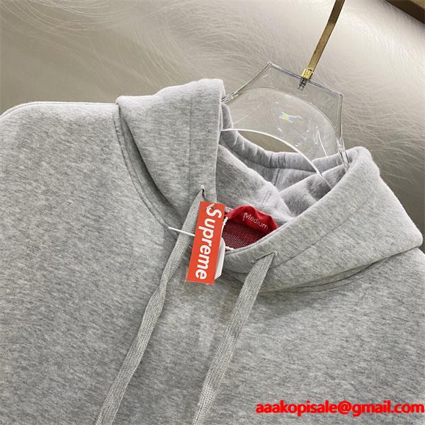 2025秋冬 グレー 配色 定番 ストリート おしゃれ SUPREME シュプリーム コピー パーカー
