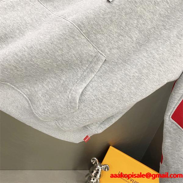 2025秋冬 グレー 配色 定番 ストリート おしゃれ SUPREME シュプリーム コピー パーカー