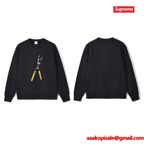 大人ストリート ブラック 即完売 おしゃれ SUPREME シュプリーム コピー スウェット