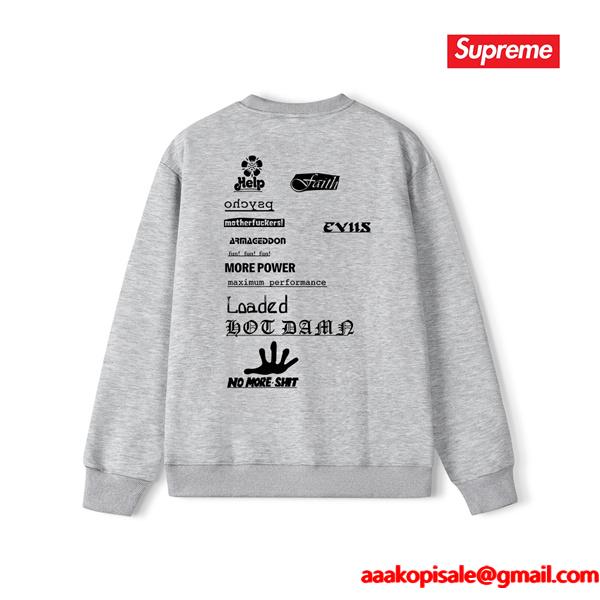 SUPREME シュプリーム コピー 秋冬 ぬくもり系 大人モード ブラック トレンド スウェット