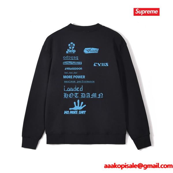 SUPREME シュプリーム コピー 秋冬 ぬくもり系 大人モード ブラック トレンド スウェット