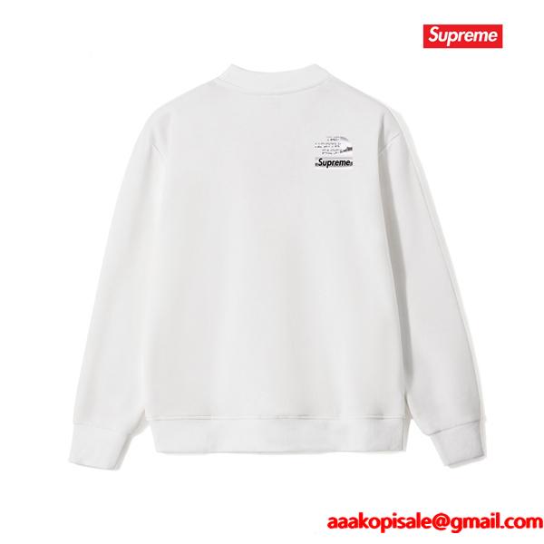 保温性抜群 カジュアル ブラック コラボ SUPREME シュプリーム スーパーコピー スウェット