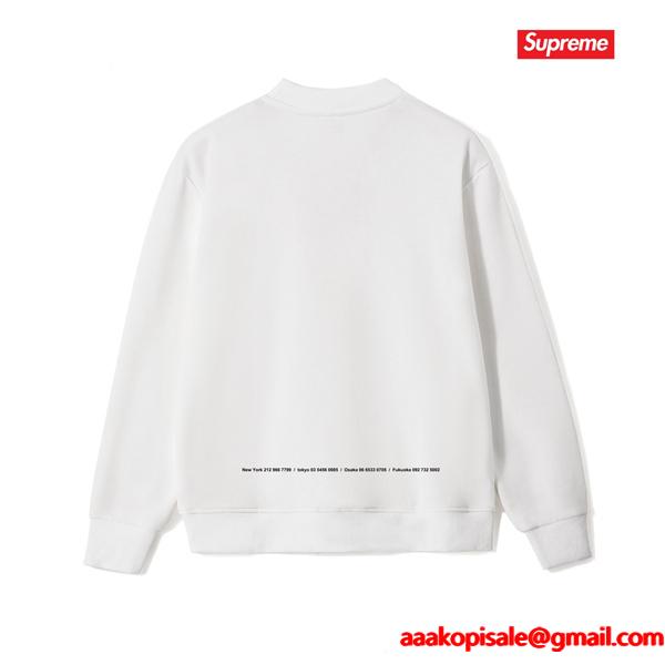 2025秋冬 裏起毛 ホワイト 話題沸騰 フォト SUPREME シュプリーム 偽物 スウェット