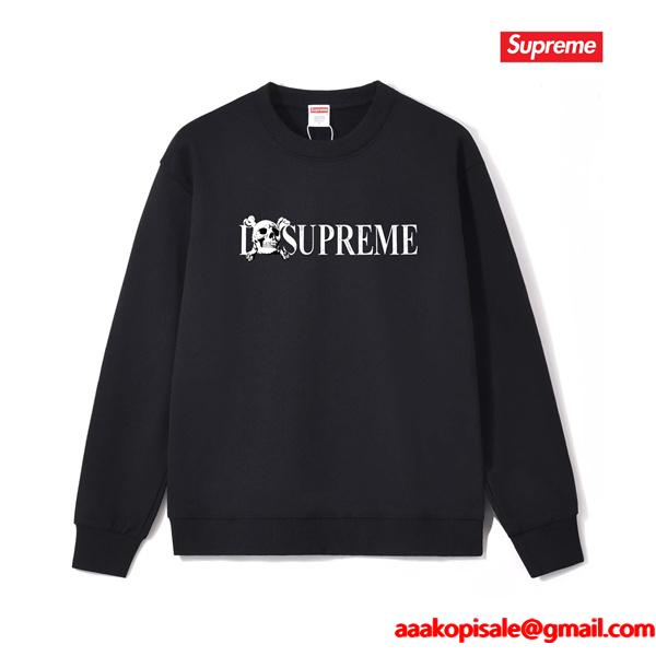SUPREME シュプリーム コピー 秋冬コーデ 起毛 杢グレー プレミアム ロゴ スウェット