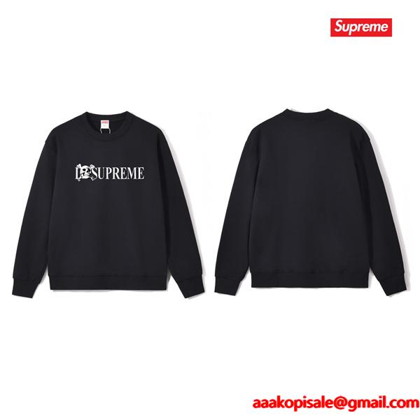 SUPREME シュプリーム コピー 秋冬コーデ 起毛 杢グレー プレミアム ロゴ スウェット